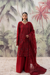 3-PC Unstitched Chffon Embroidered Romansiyyah By Emaan Adeel | NOORMAHAL